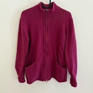 Title Nine Wool Blend Zip Up Sweater